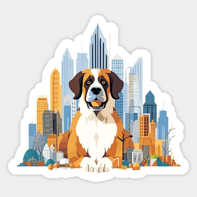 Saint-Bernard Dog Pet Animal Beauty Nature City Discovery Sticker by Cubebox